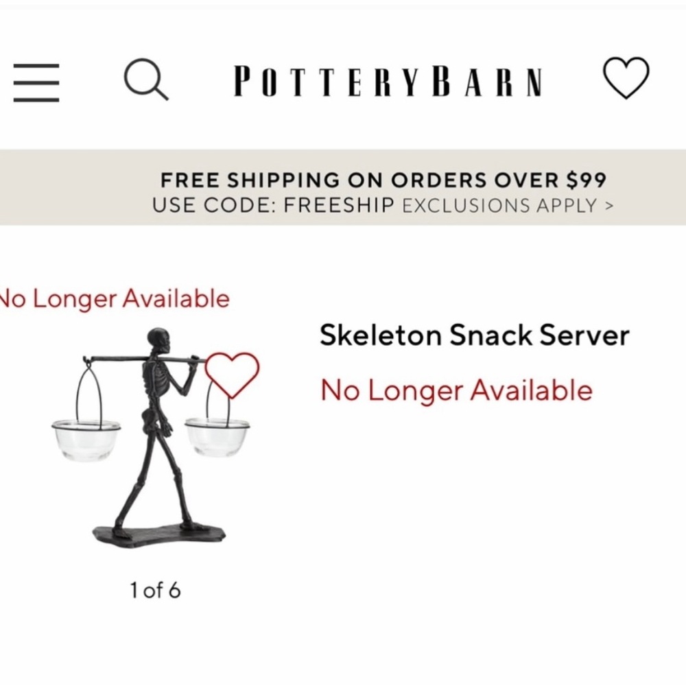 Pottery Barn Walking Dead Skeleton Condiment Set Rare New In Box Halloween ☠️ - Picture 5 of 7